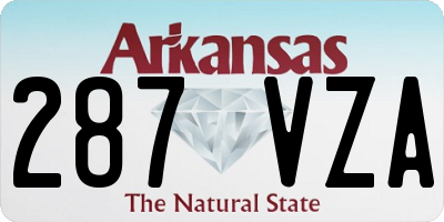 AR license plate 287VZA