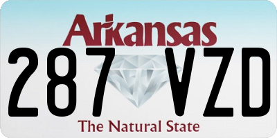 AR license plate 287VZD