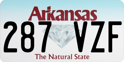 AR license plate 287VZF
