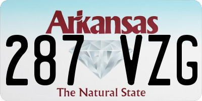 AR license plate 287VZG