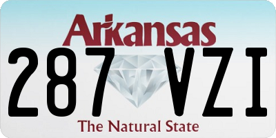 AR license plate 287VZI