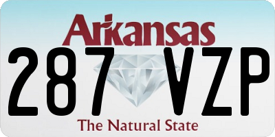 AR license plate 287VZP