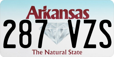 AR license plate 287VZS