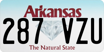 AR license plate 287VZU