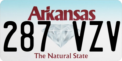 AR license plate 287VZV