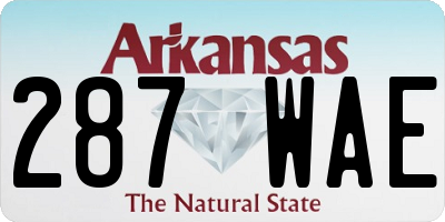AR license plate 287WAE