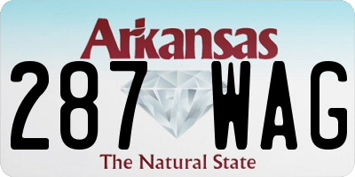 AR license plate 287WAG