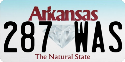 AR license plate 287WAS