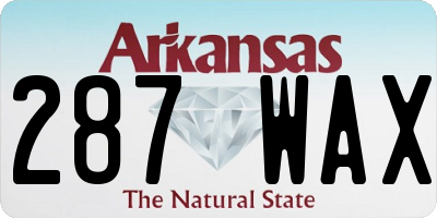 AR license plate 287WAX
