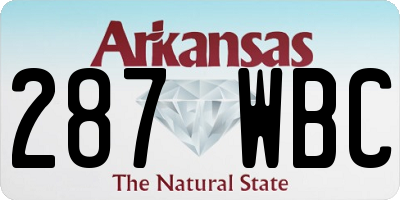 AR license plate 287WBC