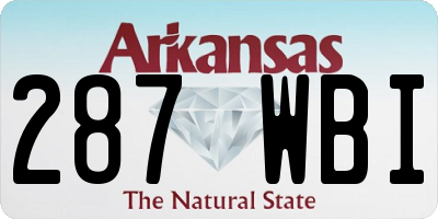 AR license plate 287WBI