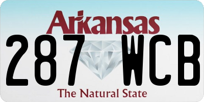 AR license plate 287WCB