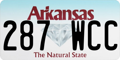 AR license plate 287WCC