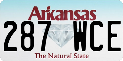 AR license plate 287WCE