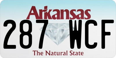AR license plate 287WCF