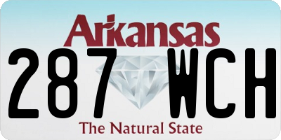 AR license plate 287WCH