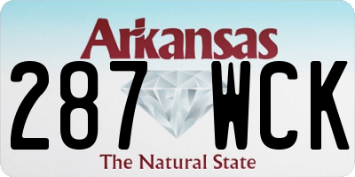 AR license plate 287WCK