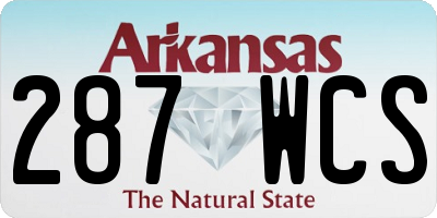 AR license plate 287WCS