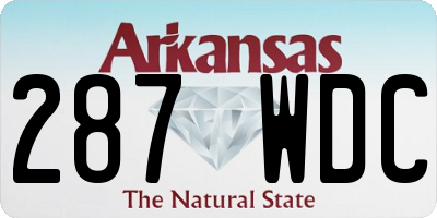 AR license plate 287WDC