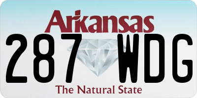 AR license plate 287WDG
