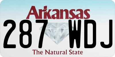 AR license plate 287WDJ