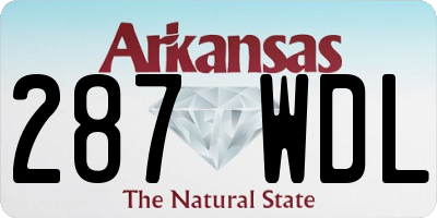 AR license plate 287WDL