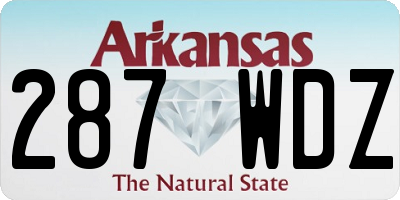 AR license plate 287WDZ