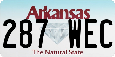 AR license plate 287WEC