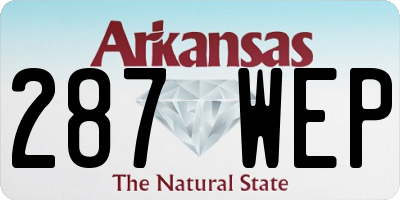 AR license plate 287WEP