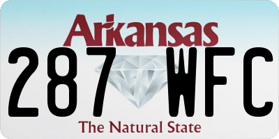 AR license plate 287WFC