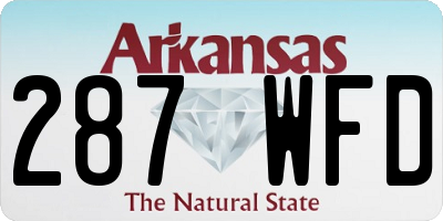 AR license plate 287WFD