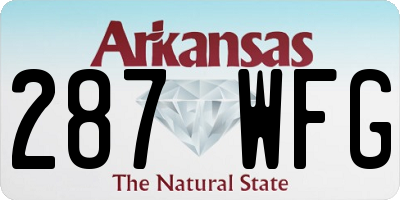 AR license plate 287WFG
