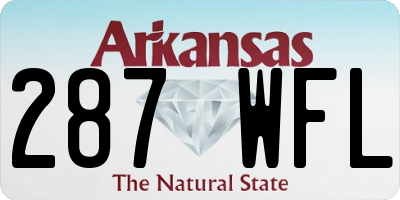 AR license plate 287WFL