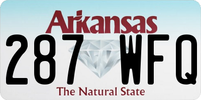 AR license plate 287WFQ