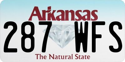 AR license plate 287WFS