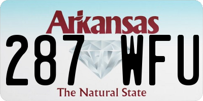 AR license plate 287WFU