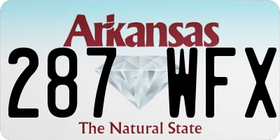 AR license plate 287WFX