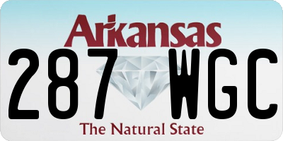 AR license plate 287WGC