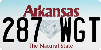 AR license plate 287WGT