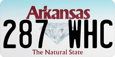 AR license plate 287WHC