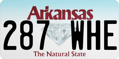 AR license plate 287WHE