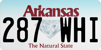 AR license plate 287WHI