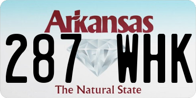 AR license plate 287WHK