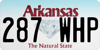 AR license plate 287WHP
