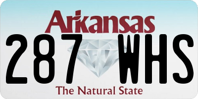 AR license plate 287WHS