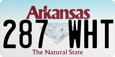 AR license plate 287WHT