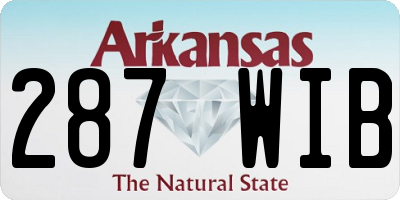 AR license plate 287WIB
