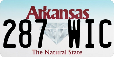 AR license plate 287WIC