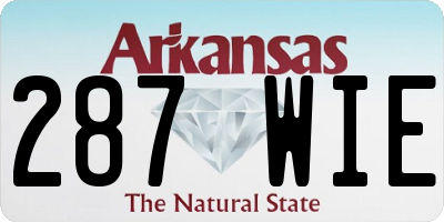 AR license plate 287WIE