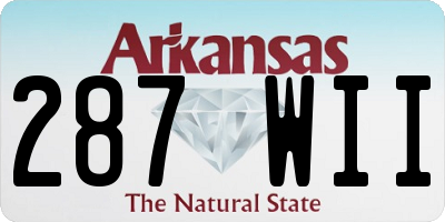 AR license plate 287WII